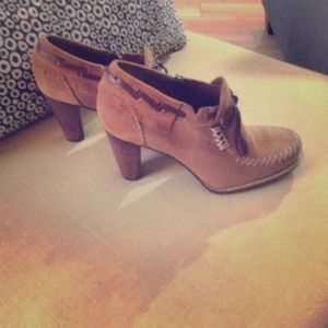Moccasin style ankle bootie